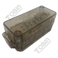 Neutral Link 2x150mm 6x50mm Terminals | 350A Current Rating | High Conductivity Metal | by Tobin