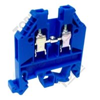 Terminal Din Mount 4mm Blue 32A | 2.5mm to 4mm Wire Compatibility | Secure Din Rail Mount | by Tobin