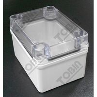 IP66 ABS Electrical Enclosure | Grey Body & Clear Screw Lid | Durable & Impact Resistant | by Tobin
