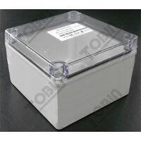 Polycarbonate Enclosure Box | IP66 Rated | Screw Mount Lid with Clear Cover | Grey Body | by Tobin
