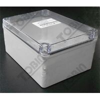 Polycarbonate Enclosure Box | IP66 Rated | Screw Mount Lid | Grey Body with Clear Lid | by Tobin