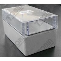 Polycarbonate Enclosure Box | IP66 Rated | Grey Body & Clear Lid | by Tobin