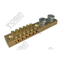 Earth Bars 165A 6 Pole | Numbered for Easy Identification | Corrosion-Resistant Material | by Tobin