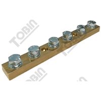 Earth Bars 165A 6 Pole | Stud Only Design | 6 x M8 Studs | by Tobin