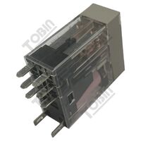 Relay Slim 24VAC 2 Pole DPDT 5A | Test Button & LED Indicator | Space-Saving Design | by Tobin