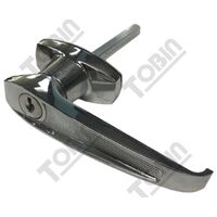 L Handle Locking with CL001 Barrel | Universal Lever Handle | Key Included | by Tobin