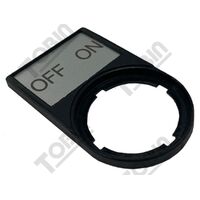 Label Off On Legend Plate | Durable Plastic | Compatible with RMQ Titan 22mm | Clear Labeling | by Tobin