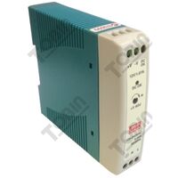 Power Supply 85-264VAC In 24VDC 1A Out 20W | Slimline DIN Rail Design | Energy Efficient | by Tobin