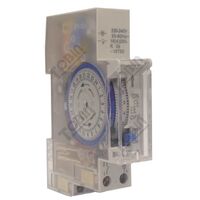 Time Clock Analogue 1 Channel | 24-Hour Timer | 70-Hour Battery Backup | DIN Rail Mountable | by Tobin