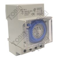 Time Clock Analogue 1 Channel | 24-Hour Operation | 150-Hour Battery Backup | DIN Rail Mountable | by Tobin