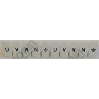 4mm DIN Terminal Label | U, V, W, N Markings | Durable Plastic | by Tobin