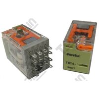 Relay Square Pin 4 Pole 5A 12VAC | LED Indicator & Test Button | 14 Pin Configuration | by Tobin