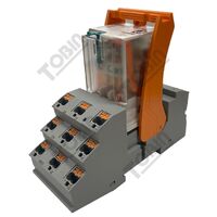 Relay And Base Round 3P 24Vdc 3Pdt 9A | 3PDT Configuration | 9A Switching Capacity | by Tobin