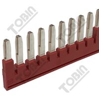 Plug In Bridge for UT ST PT Term | 50-Way Push-In Bar | Red Color | by Tobin
