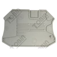 ST Terminal End Cover D-UT 2.5/4-Twin | High-Quality Insulating Plastic | Snap-On DIN Rail Accessory | by Tobin