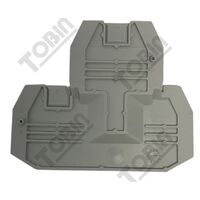 ST Terminal End Cover D-UTTB 2.5/4 | Durable Insulating Plastic | DIN Rail Compatible | by Tobin