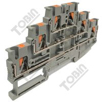 PT Terminal 3 Level Feed Through | Multi-Level Design | DIN Rail Mounting | by Tobin