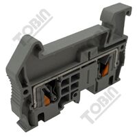PT Terminal 1 Level Feed Through | 4mm Conductor Size | 38A Rated Current | DIN Rail Mount | by Tobin