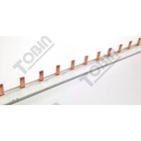 Busbar 1 Phase 1M Length Pin Type Commoning Bar 63A | Durable Conductive Alloy | Ideal for Electrical Systems | by Tobin