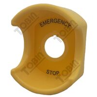 Emergency Stop Plastic Shroud | Compatible with 22mm Pushbuttons | Durable Plastic | Prevents Accidental Activation | by Tobin