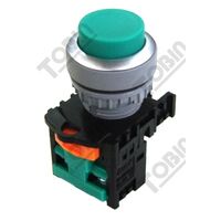 Pushbutton Raised Latching Green 1N/O Contact | Durable Design | Easy Identification | by Tobin