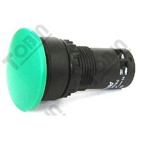 Pushbutton Monobloc Mushroom Green | 1 N/O & 1 N/C Contacts | Durable Design | by Tobin