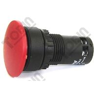 Pushbutton Monobloc Mushroom Red | 1 N/O & 1 N/C Contacts | Emergency Stop Design | by Tobin