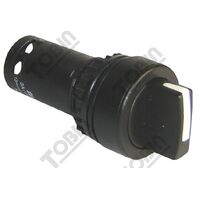 3 Position Selector Switch | Monobloc Design | Short Lever & Spring Return | 2N/O Contacts | by Tobin