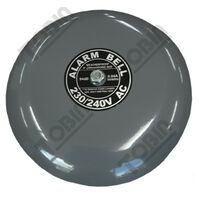 240VAC Warning Bell | 8 Inch Diameter | 95dB Sound Output | Surface Mount | Grey | by Tobin