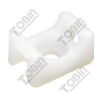 Cable Tie Base White | Durable Plastic | Screw & Push Mount | 5 mm Tie Width | by Tobin