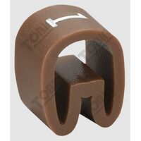 Cable Marker 1 Brown | Durable Plastic | 0.75-1mm² Suitability | by Tobin