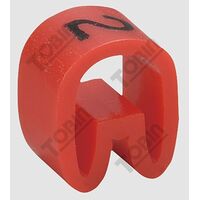 Cable Marker 2 Red for 0.75-1mm² Cable | Durable Plastic | Easy Identification | by Tobin