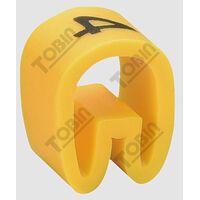 Cable Marker 4 Yellow | Fits 0.75-1mm² Cables | Durable Plastic | High Visibility | by Tobin