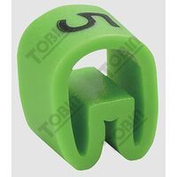 Cable Marker 5 Green | Durable Plastic | 0.75-1mm² Compatibility | by Tobin