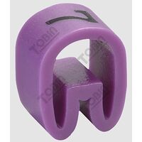 Cable Marker 7 Violet | Durable Plastic | 0.75-1mm² Compatibility | by Tobin