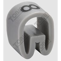 Cable Marker 8 Grey | Durable Plastic | 0.75-1mm² Compatibility | by Tobin