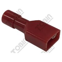 Red Female Quick Connect Terminal | 0.5-1.5mm Wire Size | Fully Insulated | 6.3x0.8mm Tab | @Pack of 100 | by Tobin