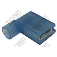Female Quick Connect Terminal | 90 Degree Angle | Fully Insulated | 1.5-2.5mm² Compatibility | @Pack of 50 | by Tobin