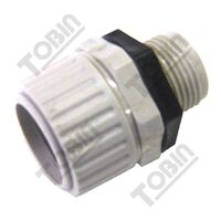 PVC Conduit Fitting 20mm Push Lock | Includes Locknut | Compatible with Corrugated Systems | by Tobin