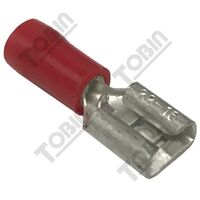 Quick Connect Red Female Connector | 0.5-1.5mm Wire Size | 10A Current Rating | Pack of 100 | by Tobin