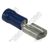 Quick Conne Blue Female Quick Connect Terminal | 1.5-2.5mm Compatibility | 15A Current Rating | Pack of 100 | by Tobin