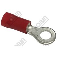 Ring Terminal Red 0.5-1.5mm | 4.2mm Stud Size | 19A Current Rating | @Pack of 100 | by Tobin