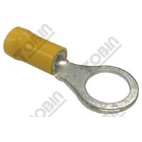 Ring Terminal Yellow 2.5-6.0mm | 10mm Stud Size | Pack of 50 | by Tobin