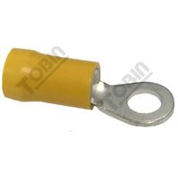 Ring Terminal Yellow 2.5-6.0mm | 5mm Stud Size | Corrosion-Resistant | Pack of 100 | by Tobin