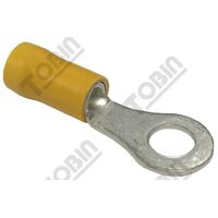 Ring Terminal Yellow 2.5-6.0mm | 6mm Stud | 48A Rated | @Pack of 50 | by Tobin