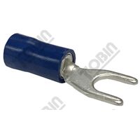 Spade Terminal Blue 1.5-2.5mm | 4mm Stud Size | 27A Rated | Pack of 100 | by Tobin