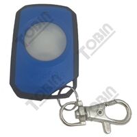 Keyring 1CH PentaFOB Transmitter | 5 Selectable Frequencies | Large Blue Button | by Tobin