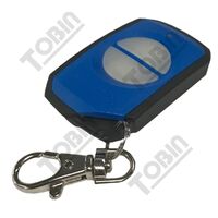 433MHz 2 Channel PentaFOB Blue | Keyring Transmitter | Compact Design | Five Selectable Frequencies | by Tobin