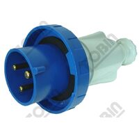 Straight Plug 32A 240VAC 2P+E | IP67 Rated | Heavy Duty Power Plug | by Tobin