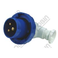 Angled Plug 16A 240VAC 2P+E | IP67 Waterproof | 90-Degree Design | by Tobin